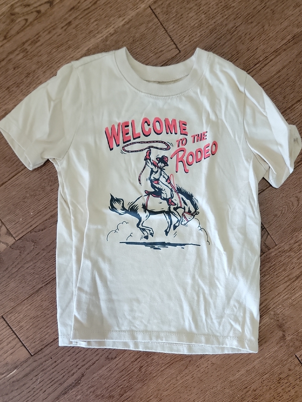 Garanimals Cream Tee with Red & Navy Rodeo Graphic